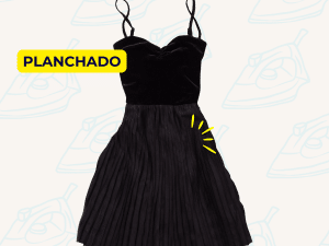 PLANCHADO VESTIDO CORTO