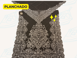 PLANCHADO JUEGO DE MANTELETA Y DELANTAL DE FALLERA